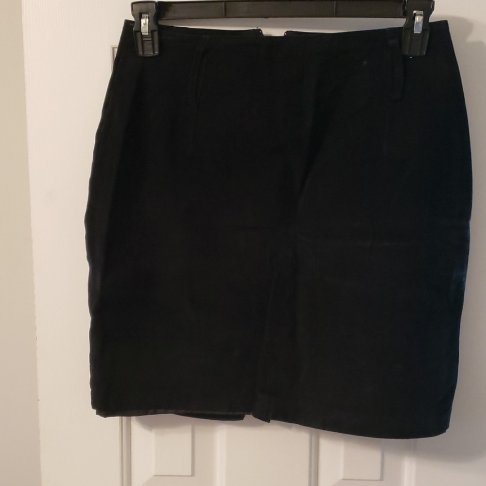 Suede mini skirt